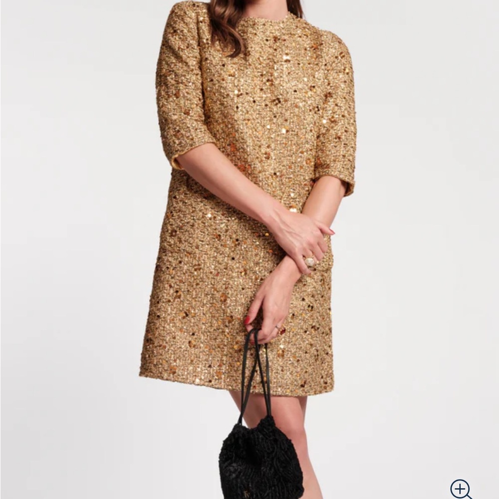 Frances Valentine Gold Sequin Mini Dress